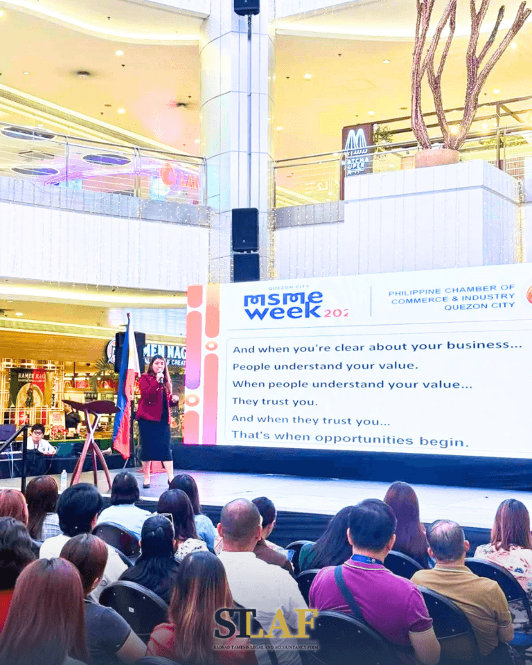 STLAF’s Atty. Kathrina Mishael Sadsad Speaks at QC MSME Week 2026